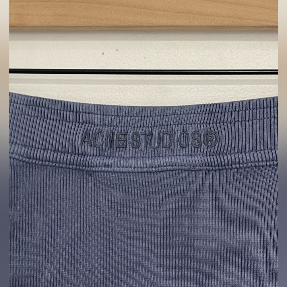 ACNE STUDIOS Rib Knit Midi Skirt | Minimalist Scandi Stretch XS - Picture 10 of 13